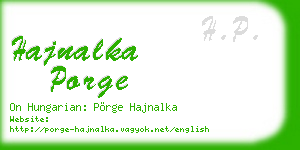 hajnalka porge business card