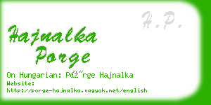 hajnalka porge business card